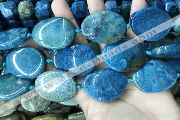 CAA3726 25*35mm - 30*40mm freeform chrysanthemum agate beads