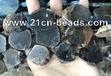 CAA3729 25*28mm - 35*45mm freeform chrysanthemum agate slab beads