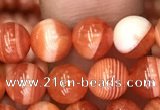 CAA3761 15.5 inches 6mm round red botswana agate beads wholesale