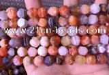 CAA3763 15.5 inches 10mm faceted nuggets mixed botswana agate beads