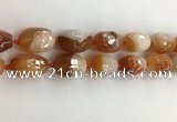 CAA3796 15*25mm - 18*28mm faceted rice agate druzy geode beads