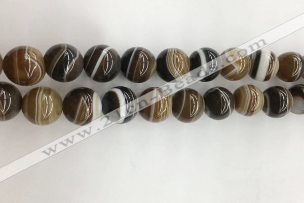 CAA3804 15.5 inches 16mm round line agate beads wholesale