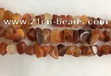 CAA3808 15.5 inches 10*14mm - 12*16mm faceted nuggets red agate beads