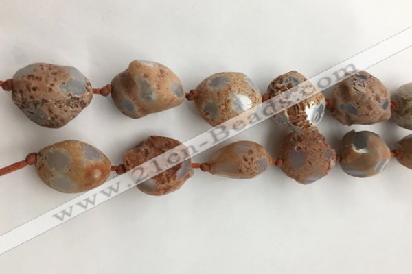 CAA3812 15.5 inches 20*25mm - 25*35mm nuggets rough agate beads