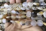 CAA3830 15.5 inches 10mm faceted coin montana agate beads