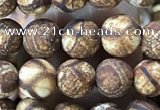 CAA3845 15 inches 6mm round tibetan agate beads wholesale