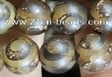 CAA3860 15 inches 8mm round tibetan agate beads wholesale