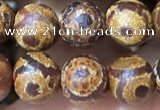 CAA3861 15 inches 8mm round tibetan agate beads wholesale