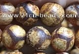 CAA3864 15 inches 8mm round tibetan agate beads wholesale