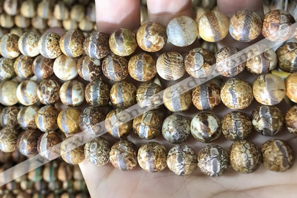 CAA3891 15 inches 10mm round tibetan agate beads wholesale