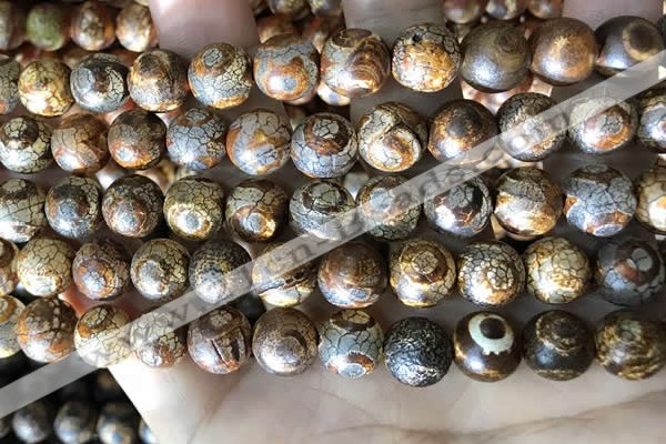 CAA3905 15 inches 10mm round tibetan agate beads wholesale