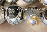 CAA3906 15 inches 10mm round tibetan agate beads wholesale