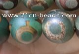 CAA3908 15 inches 10mm round tibetan agate beads wholesale