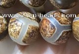 CAA3911 15 inches 10mm round tibetan agate beads wholesale