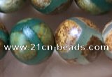 CAA3915 15 inches 10mm round tibetan agate beads wholesale
