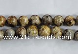 CAA392 15.5 inches 6mm round fire crackle agate beads wholesale