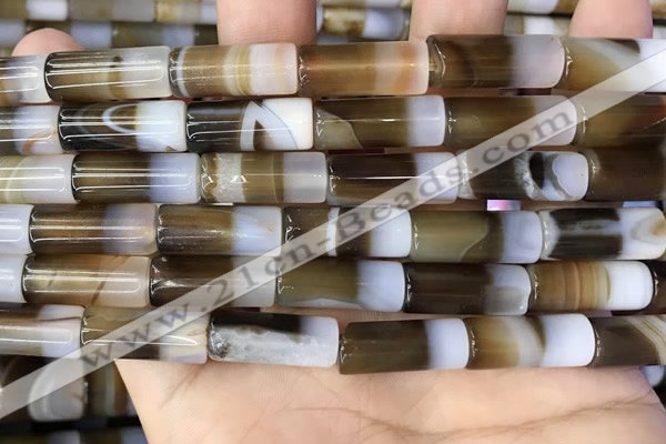 CAA3935 15.5 inches 8*20mm tube Madagascar agate beads wholesale