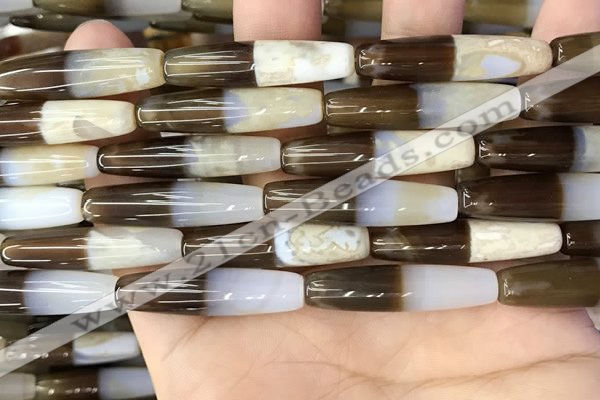 CAA3941 15.5 inches 8*34mm rice Madagascar agate beads wholesale