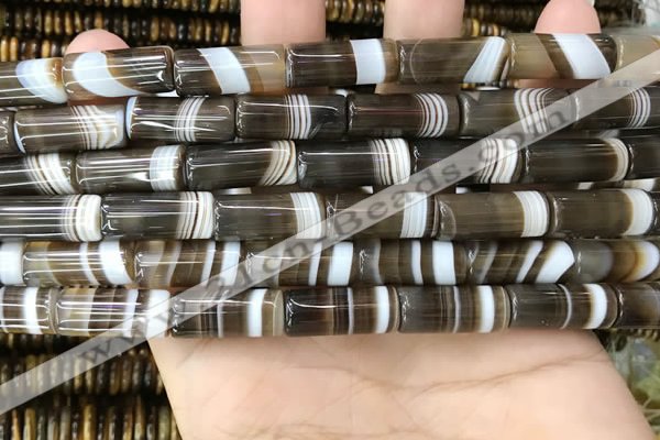 CAA3945 15.5 inches 8*20mm tube Madagascar agate beads wholesale