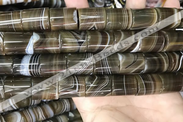 CAA3949 15.5 inches 15*18mm tube Madagascar agate beads wholesale