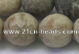 CAA3966 15.5 inches 16mm faceted round chrysanthemum agate beads