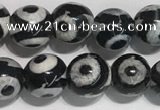 CAA3990 15 inches 6mm round tibetan agate beads wholesale