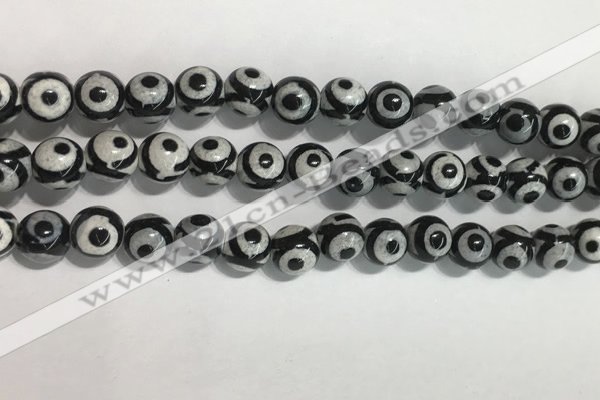 CAA3991 15 inches 8mm round tibetan agate beads wholesale