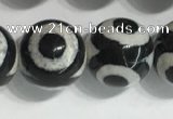 CAA3993 15 inches 12mm round tibetan agate beads wholesale