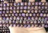 CAA4001 15.5 inches 6mm round purple crazy lace agate beads