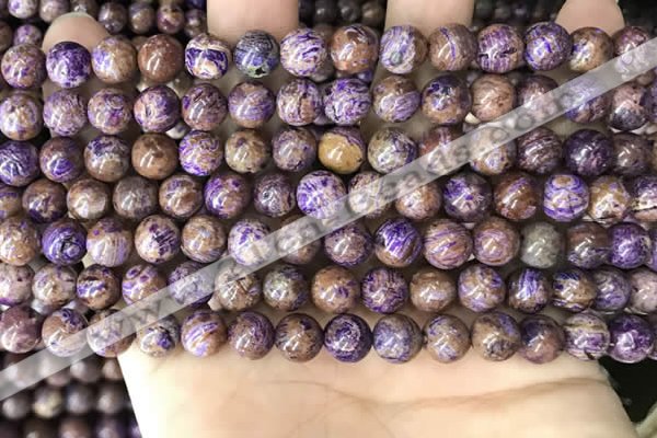 CAA4001 15.5 inches 6mm round purple crazy lace agate beads