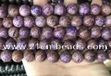 CAA4004 15.5 inches 12mm round purple crazy lace agate beads