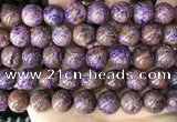 CAA4006 15.5 inches 16mm round purple crazy lace agate beads