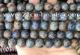 CAA4013 15.5 inches 14mm round blue crazy lace agate beads