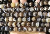 CAA4020 15.5 inches 10mm round line agate beads wholesale