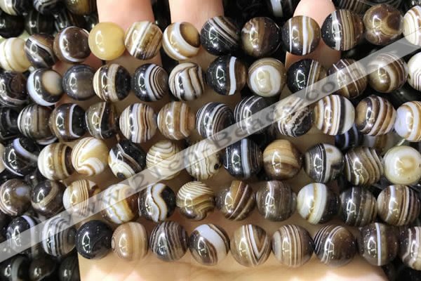 CAA4020 15.5 inches 10mm round line agate beads wholesale