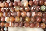 CAA4029 15.5 inches 12mm round line agate beads wholesale