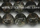 CAA4036 15.5 inches 10mm round chrysanthemum agate beads