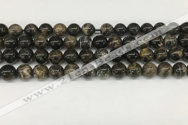CAA4036 15.5 inches 10mm round chrysanthemum agate beads
