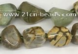 CAA4060 10*14mm - 12*16mm nuggets dragon vein agate beads