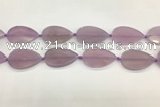 CAA4076 15.5 inches 30*50mm flat teardrop purple agate gemstone beads