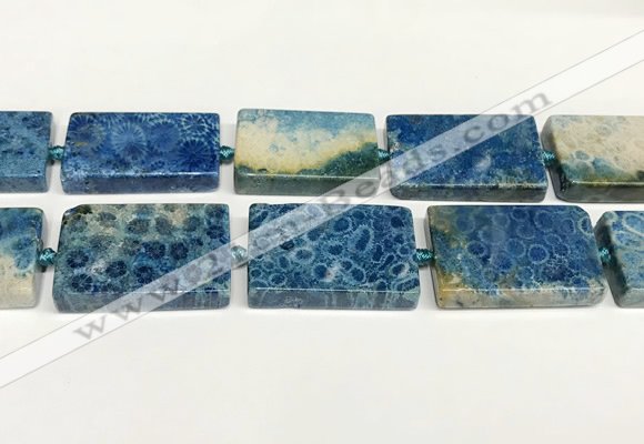 CAA4085 15.5 inches 25*40mm rectangle chrysanthemum agate beads