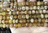 CAA4140 15.5 inches 8mm pumpkin line agate beads wholesale