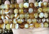 CAA4141 15.5 inches 10mm pumpkin line agate beads wholesale