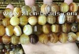 CAA4143 15.5 inches 14mm pumpkin line agate beads wholesale