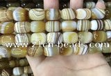 CAA4153 15.5 inches 12*16mm drum line agate beads wholesale