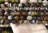 CAA4159 15.5 inches 10*14mm rice line agate beads wholesale