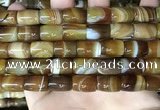 CAA4186 15.5 inches 10*14mm drum line agate gemstone beads