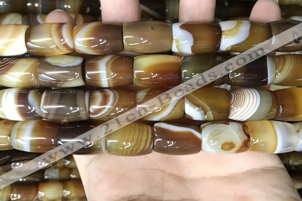 CAA4187 15.5 inches 13*18mm drum line agate gemstone beads