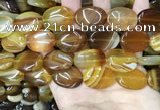 CAA4215 15.5 inches 18*25mm oval line agate beads wholesale