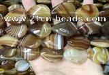 CAA4222 15.5 inches 22*30mm flat teardrop line agate beads wholesale